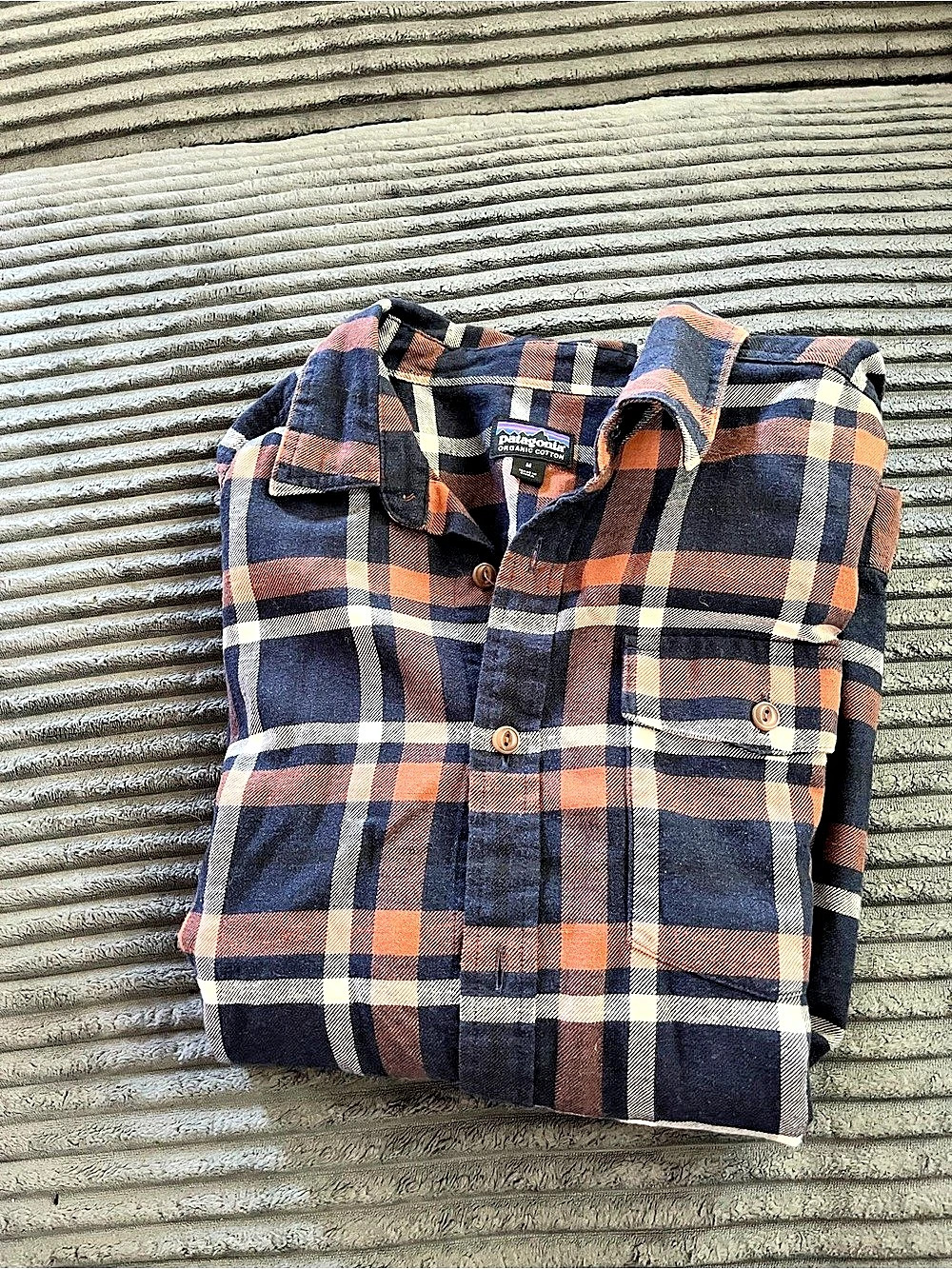 Patagonia Men's Organic Cotton Fjord Flannel Shirt Plaid Size Medium